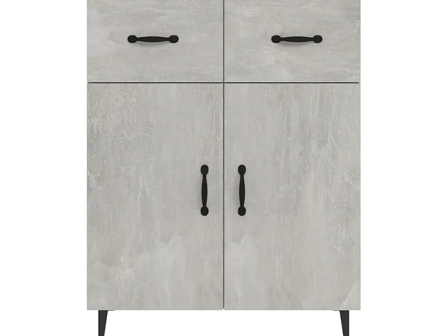 Aparador de madera de ingeniería gris hormigón 69,5x34x90 cm ES75233