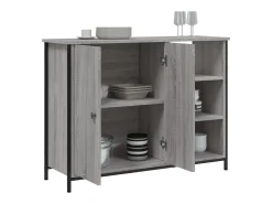 Aparador de madera de ingeniería gris Sonoma 100x33x75 cm ES31242