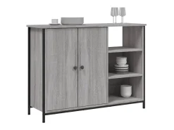 Aparador de madera de ingeniería gris Sonoma 100x33x75 cm ES31242