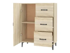 Aparador de madera de ingeniería roble Sonoma 69,5x34x90 cm