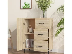 Aparador de madera de ingeniería roble Sonoma 69,5x34x90 cm