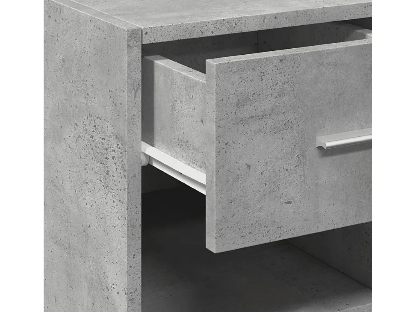 Aparador de madera de ingeniería gris hormigón 30x42,5x93 cm