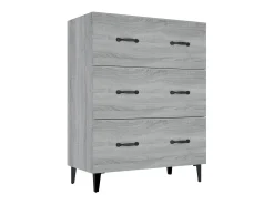 Aparador de madera de ingeniería gris Sonoma 69,5x34x90 cm ES49475