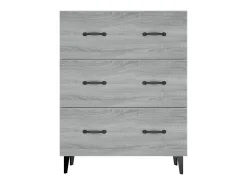 Aparador de madera de ingeniería gris Sonoma 69,5x34x90 cm ES49475