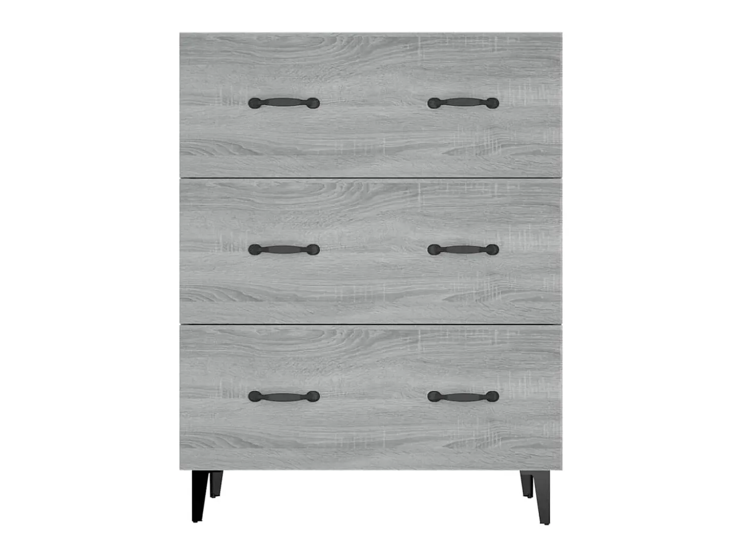 Aparador de madera de ingeniería gris Sonoma 69,5x34x90 cm ES49475