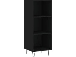 Aparador de madera de ingeniería negro 34,5x32,5x90 cm ES51701