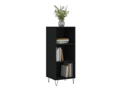 Aparador de madera de ingeniería negro 34,5x32,5x90 cm ES51701
