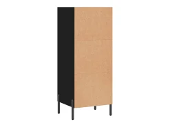 Aparador de madera de ingeniería negro 34,5x32,5x90 cm