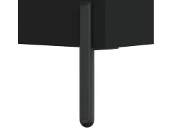 Aparador de madera de ingeniería negro 34,5x32,5x90 cm