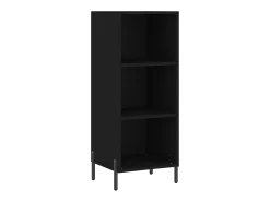 Aparador de madera de ingeniería negro 34,5x32,5x90 cm