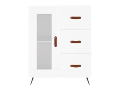 Aparador de madera de ingeniería blanco 69,5x34x90 cm ES94518