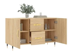 Aparador de madera de ingeniería roble Sonoma 100x36x60 cm ES84211