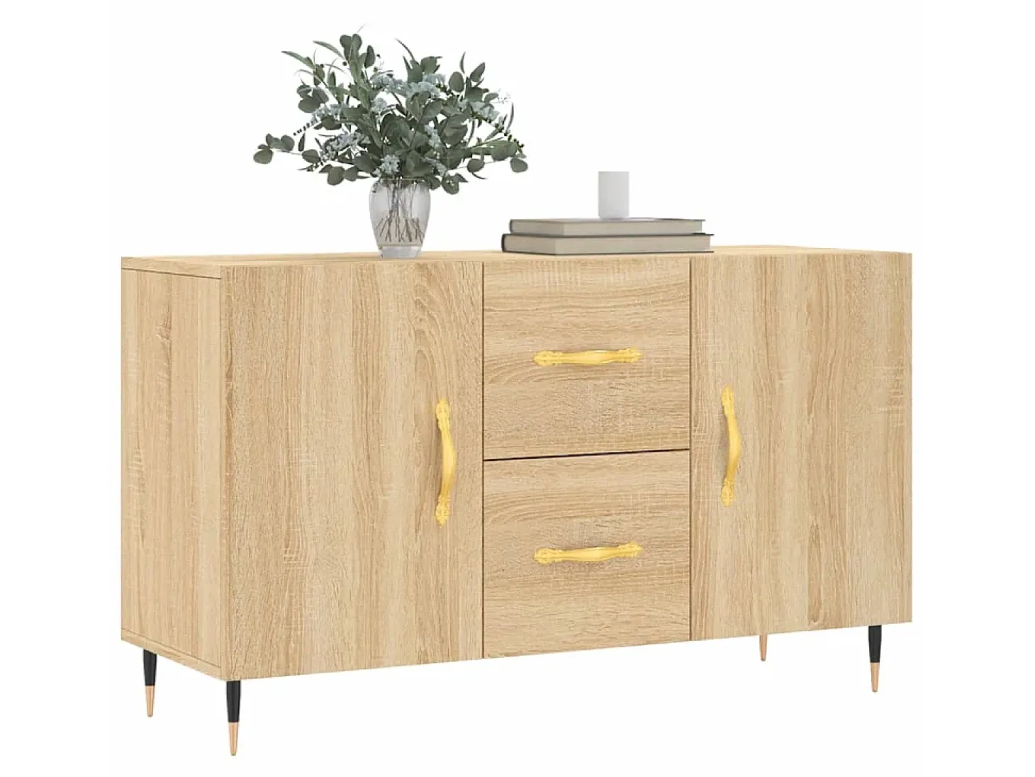 Aparador de madera de ingeniería roble Sonoma 100x36x60 cm ES84211