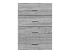 Aparador de madera de ingeniería gris Sonoma 60x39x80 cm