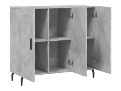 Aparador de madera de ingeniería gris hormigón 90x34x80 cm ES25827
