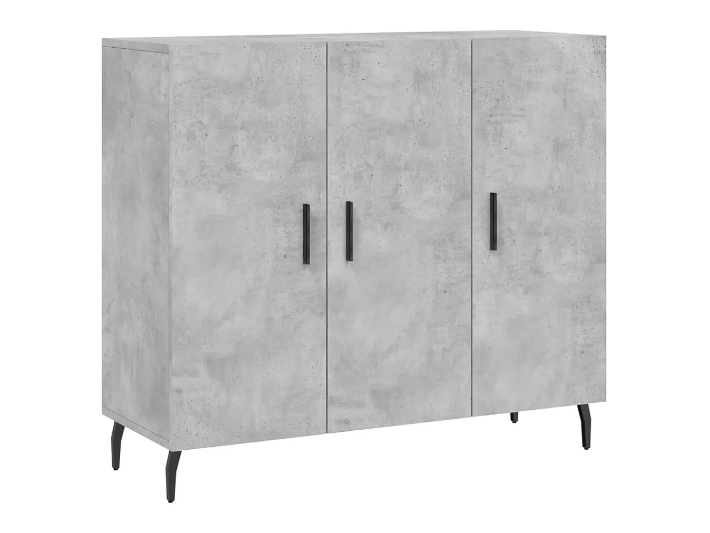 Aparador de madera de ingeniería gris hormigón 90x34x80 cm ES25827