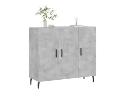 Aparador de madera de ingeniería gris hormigón 90x34x80 cm ES25827