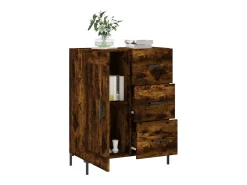 Aparador de madera de ingeniería roble ahumado 69,5x34x90 cm