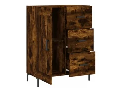 Aparador de madera de ingeniería roble ahumado 69,5x34x90 cm