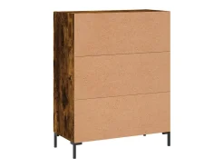 Aparador de madera de ingeniería roble ahumado 69,5x34x90 cm
