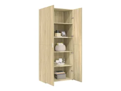 Aparador de madera de ingeniería roble Sonoma 80x42,5x185 cm