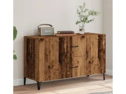 Aparador de madera de ingeniería envejecida 100x36x60 cm