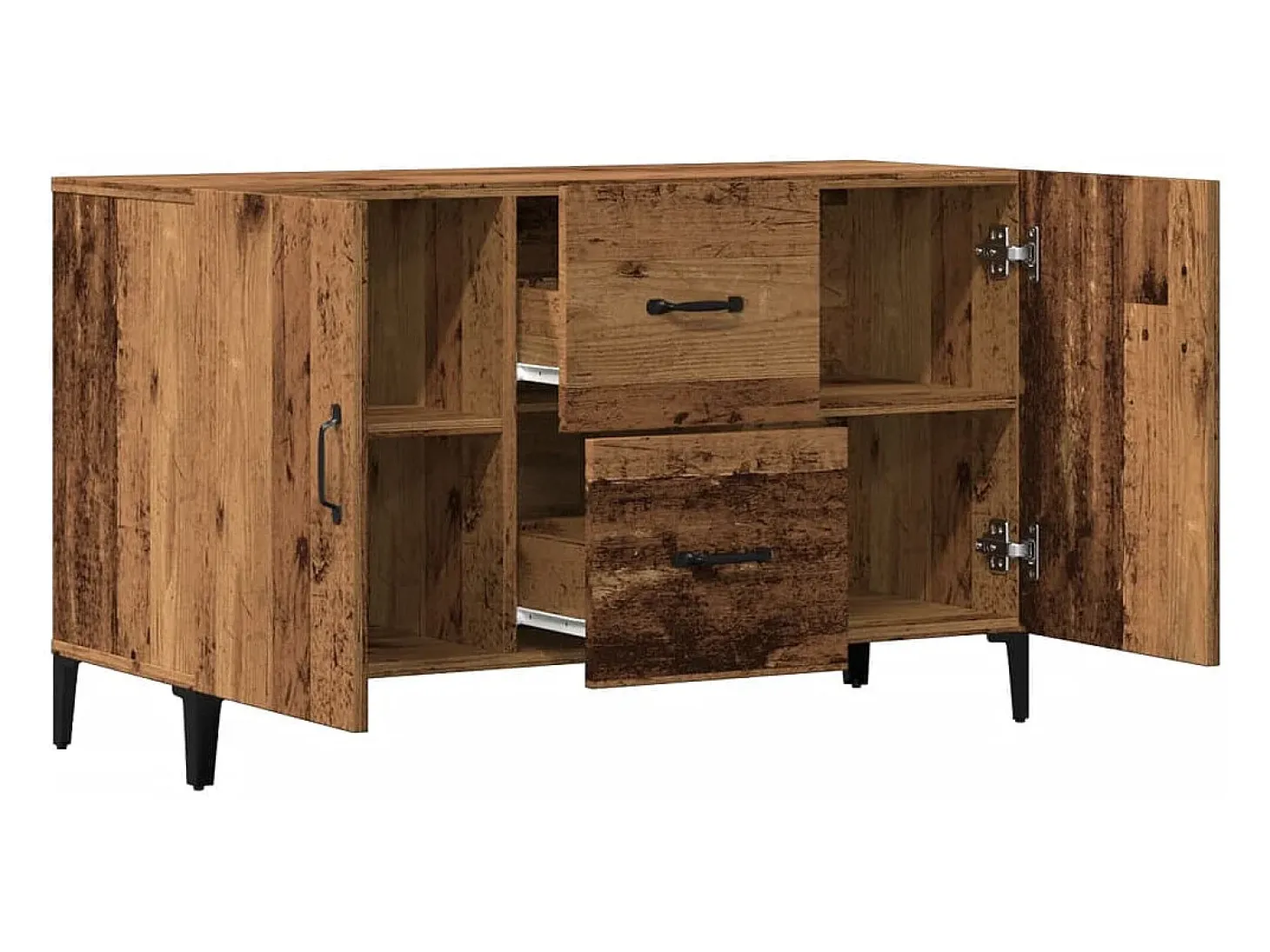 Aparador de madera de ingeniería envejecida 100x36x60 cm