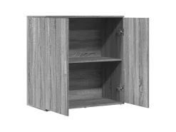 Aparador de madera de ingeniería gris Sonoma 79x38x80 cm