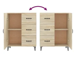 Aparador de madera de ingeniería roble Sonoma 69,5x34x90 cm