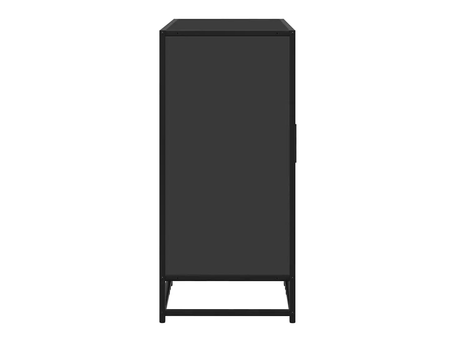 Aparador de madera de ingeniería negro 94x35x76 cm