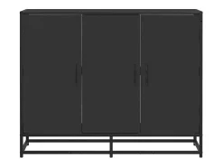 Aparador de madera de ingeniería negro 94x35x76 cm