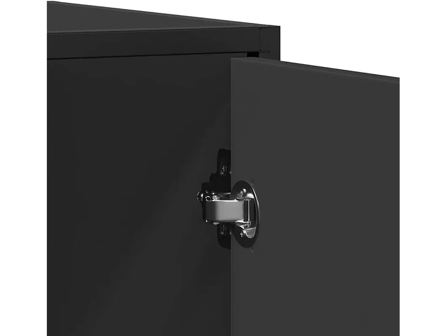 Aparador de madera de ingeniería negro 94x35x76 cm