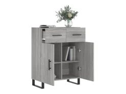 Aparador de madera de ingeniería gris Sonoma 69,5x34x90 cm ES55576