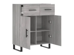 Aparador de madera de ingeniería gris Sonoma 69,5x34x90 cm ES55576