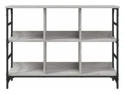 Aparador de madera de ingeniería gris Sonoma 102x32x73,5 cm