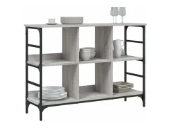 Aparador de madera de ingeniería gris Sonoma 102x32x73,5 cm