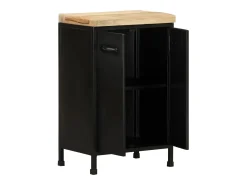 Aparador de madera de mango rugosa 47x35x76 cm