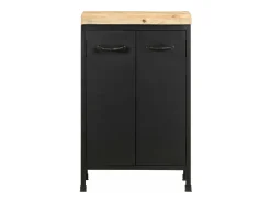 Aparador de madera de mango rugosa 47x35x76 cm