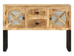 Aparador de madera de mango rugosa 110x30x74 cm