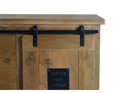Aparador de madera de mango y negro