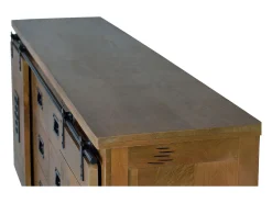 Aparador de madera de mango y negro