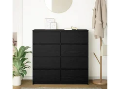 Aparador de madera de roble negro 100x35x99 cm