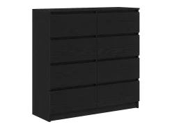 Aparador de madera de roble negro 100x35x99 cm