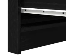 Aparador de madera de roble negro 100x35x99 cm