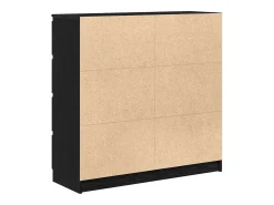 Aparador de madera de roble negro 100x35x99 cm