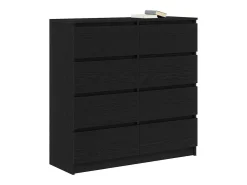 Aparador de madera de roble negro 100x35x99 cm