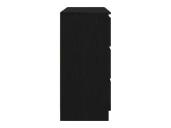Aparador de madera de roble negro 100x35x76 cm