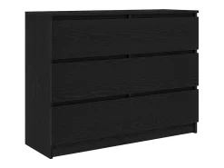 Aparador de madera de roble negro 100x35x76 cm