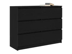Aparador de madera de roble negro 100x35x76 cm
