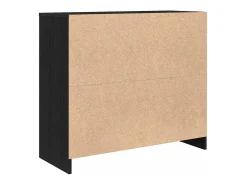 Aparador de madera de roble negro 85x34x76 cm